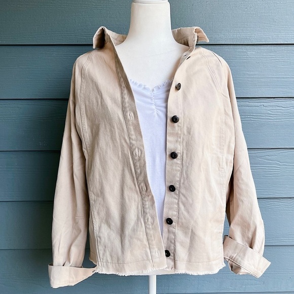 Nwt Downeast Cream Raglan Jacket M - Picture 4 of 8